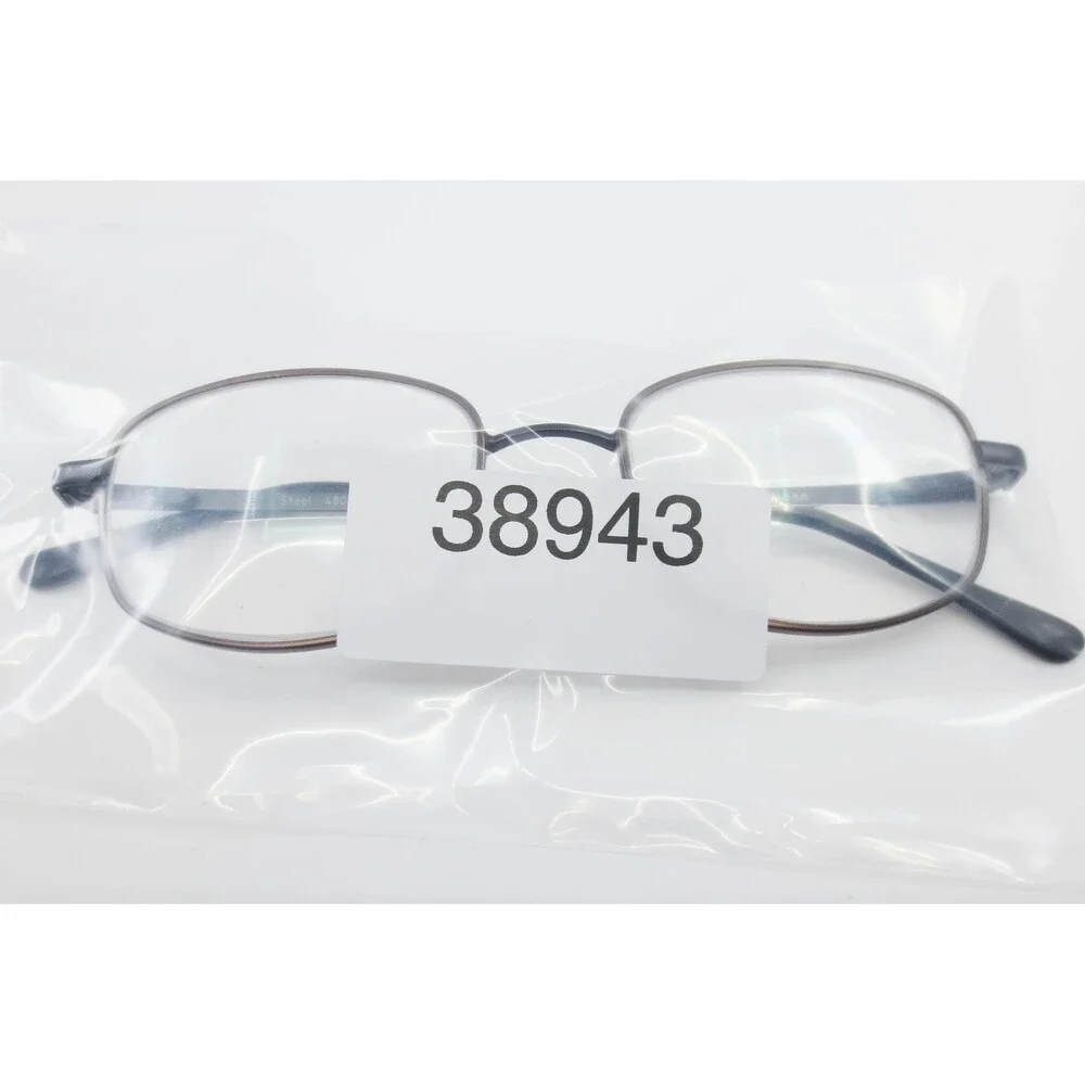 3M Steel 400 Eyeglass Frames Matte Silver Brown Oval Full Rim Z87-2+ 145mm